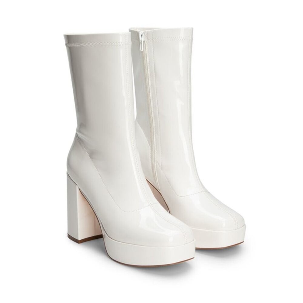 Dream Pairs Y2K Square Toe Platform Mid-Calf Go-Go boots
